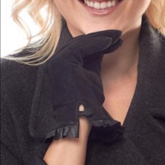 NWT Sensational Suede Fleece Lined leather Gloves - Picture 6 of 6